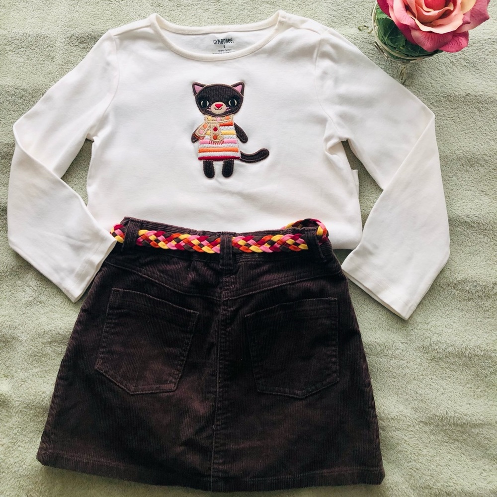 Gently used size 5 Gymboree set with tights!